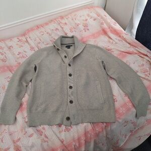 Banana Republic Supima Cotton Button Sweater in Tan men's size medium